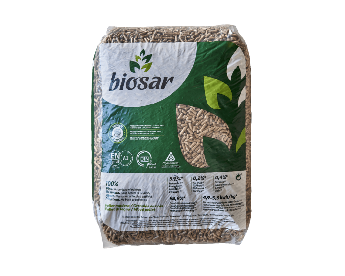 Pellet drzewny Biosar – paleta 77 worków po 15 kg - obrazek 2